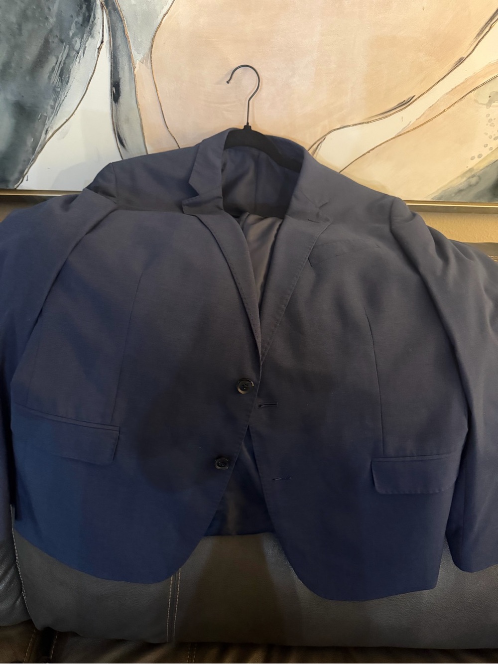 jf j.ferrar Men's Navy Blue Sport Coat Blazer